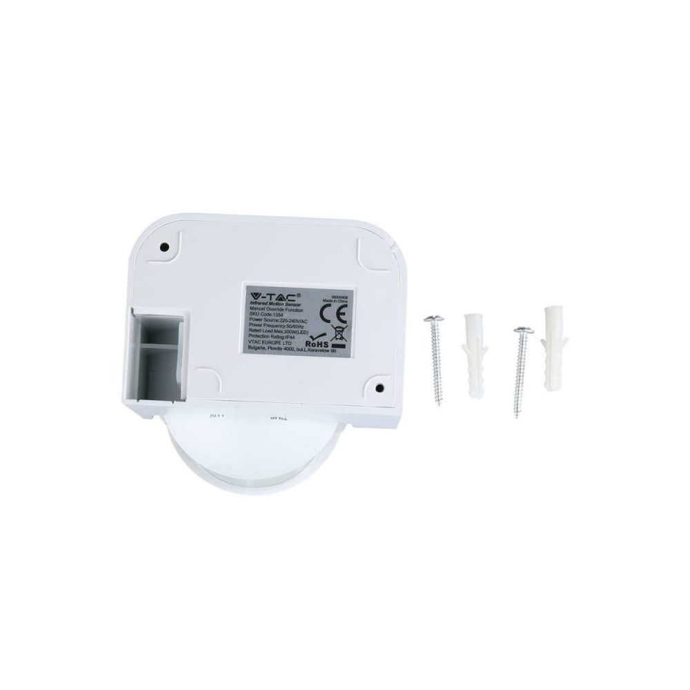 V-TAC Adjustable Infrared Motion Sensor START White VT-8048
