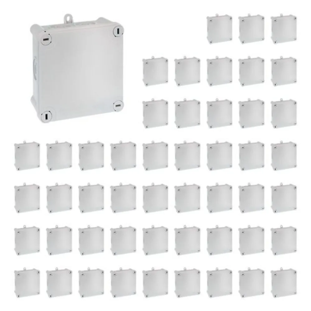Pack of 45 Waterproof junction boxes IP55 105x105x55mm 960° direct entries EUR'OHM 50034 - Pack of 45