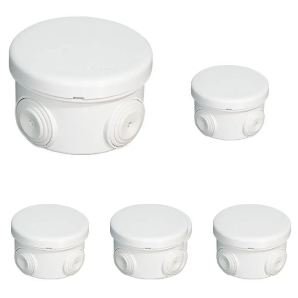 Set of 5 IP55 Waterproof Junction Boxes Round Diameter 80x45mm 960° EUR'OHM 50002