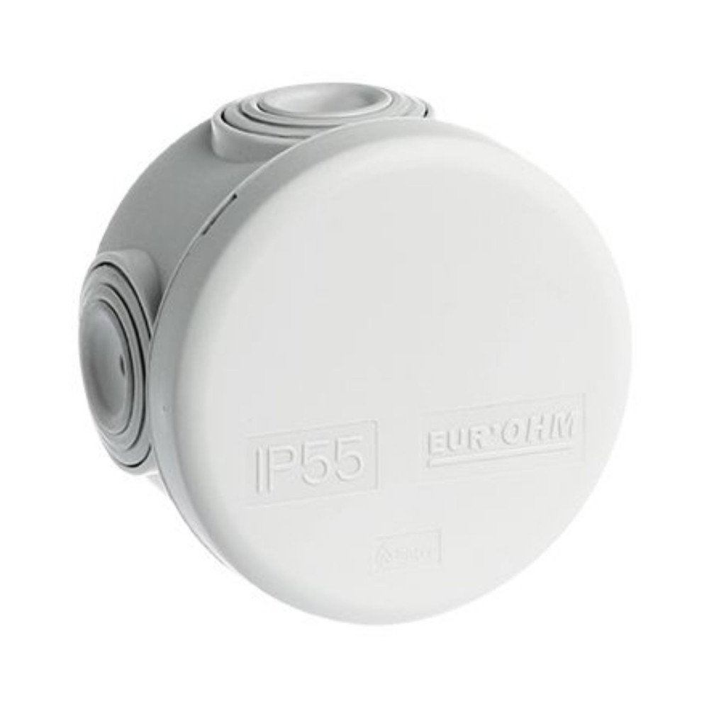 Lot de 5 Boîtes de dérivation étanches IP55 rondes diamètre 60x40mm 960° EUR'OHM 50001