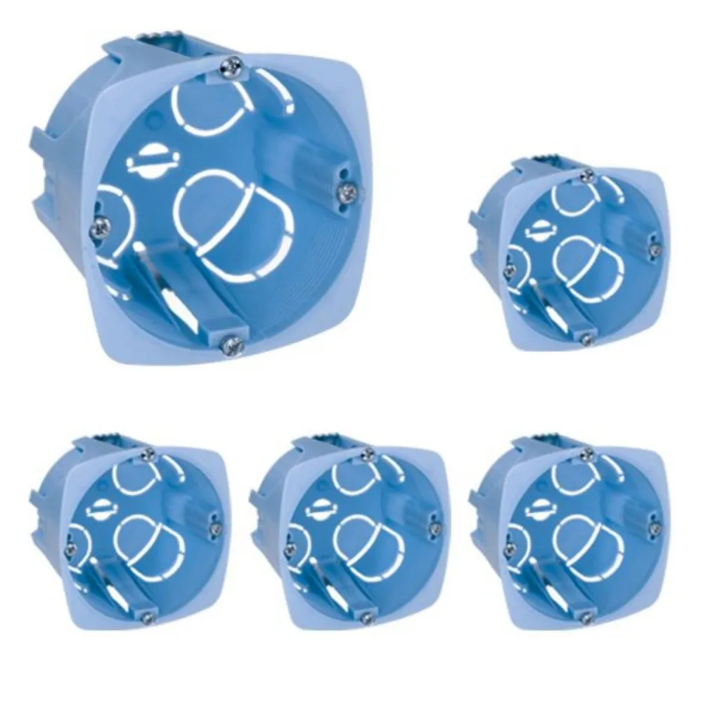 Lot de 5 Boîtes d'encastrement Placo 1 poste 67x50mm XL à griffes EUR'OHM 52043