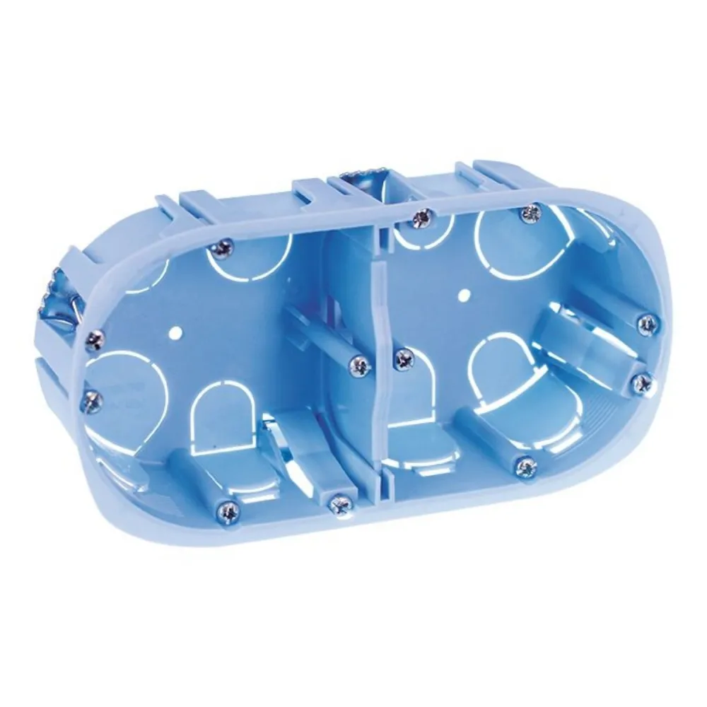 Boîte d'encastrement Placo Double Diamètre 67mm Entraxe 71mm Horizontale / Verticale XL à griffes EUR'OHM 52044