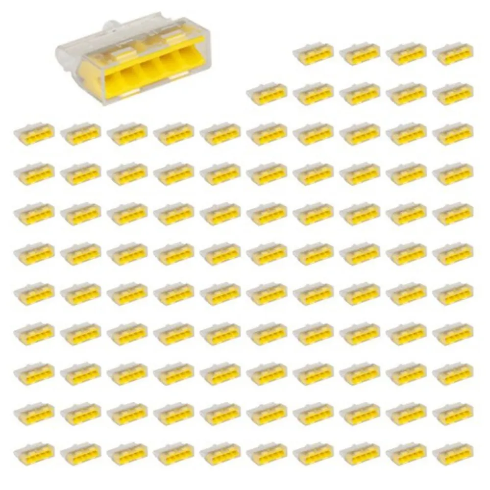 Set van 100 Transparante Connectoren 5P EUR'OHM 70055