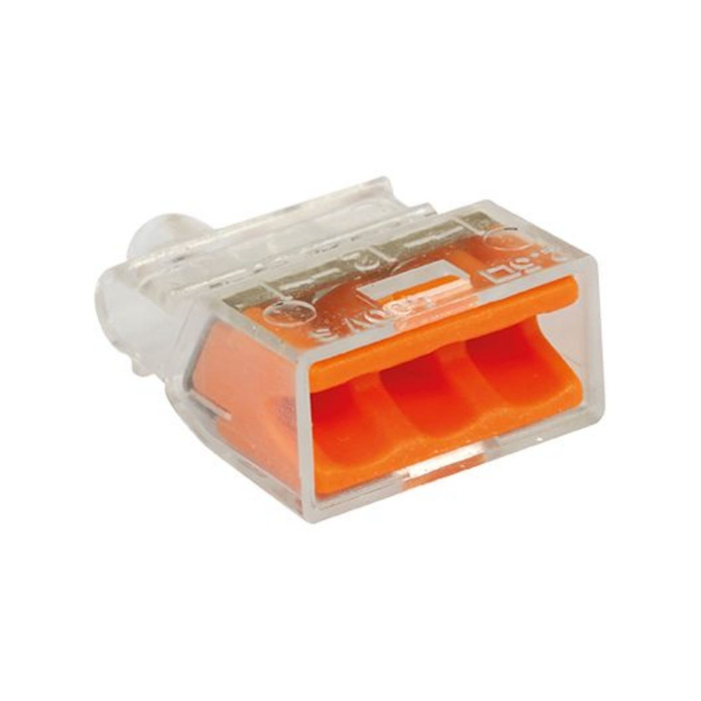 Set of 100 Transparent Connectors 3P EUR'OHM 70053