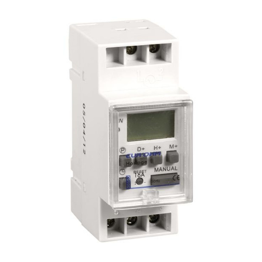 Digitale klok 16A 7d 50 stappen res. ma. 1 maand EUR'OHM 30155