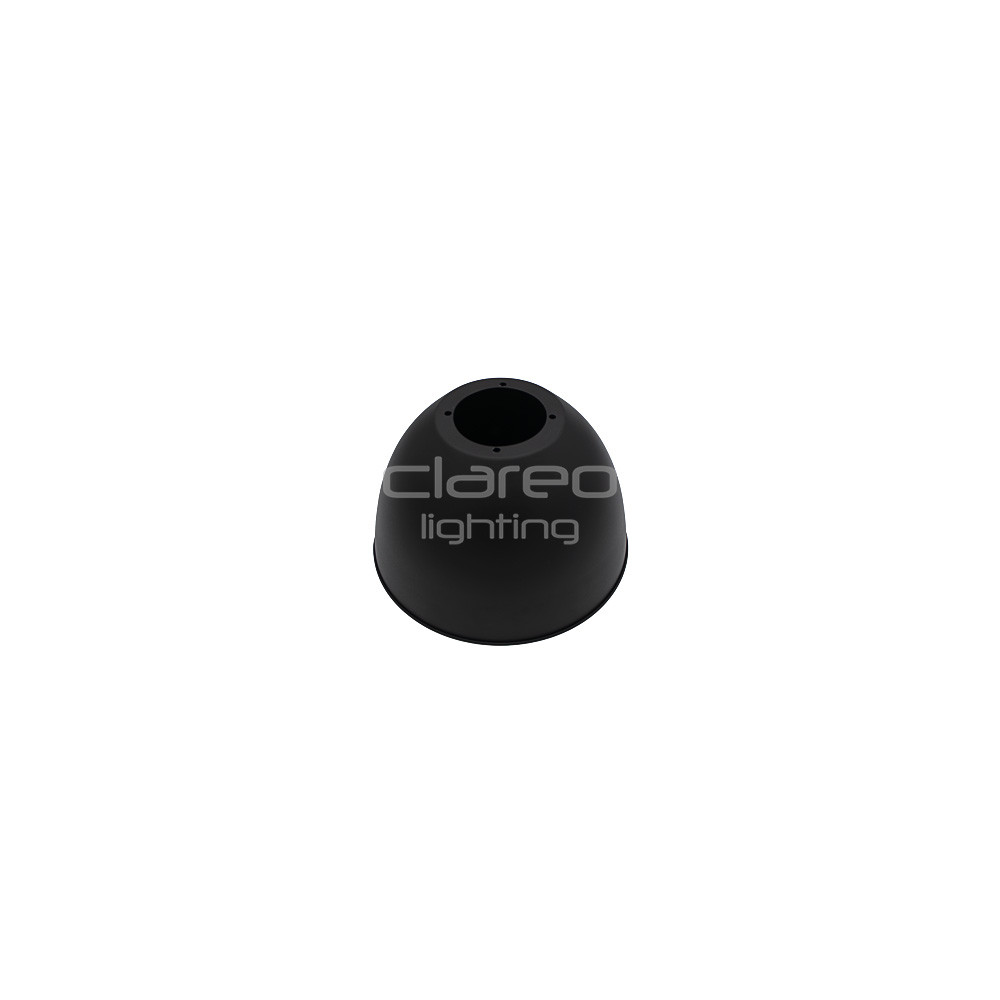 Alu Zwarte Koepel RAL 9005 en Grijze reflector RAL 7045 voor Eclipse CLAREO DESIGN