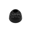 Alu-Kuppel Schwarz RAL 9005 und Reflektor Honiggelb RAL 1005 für Eclipse CLAREO DESIGN