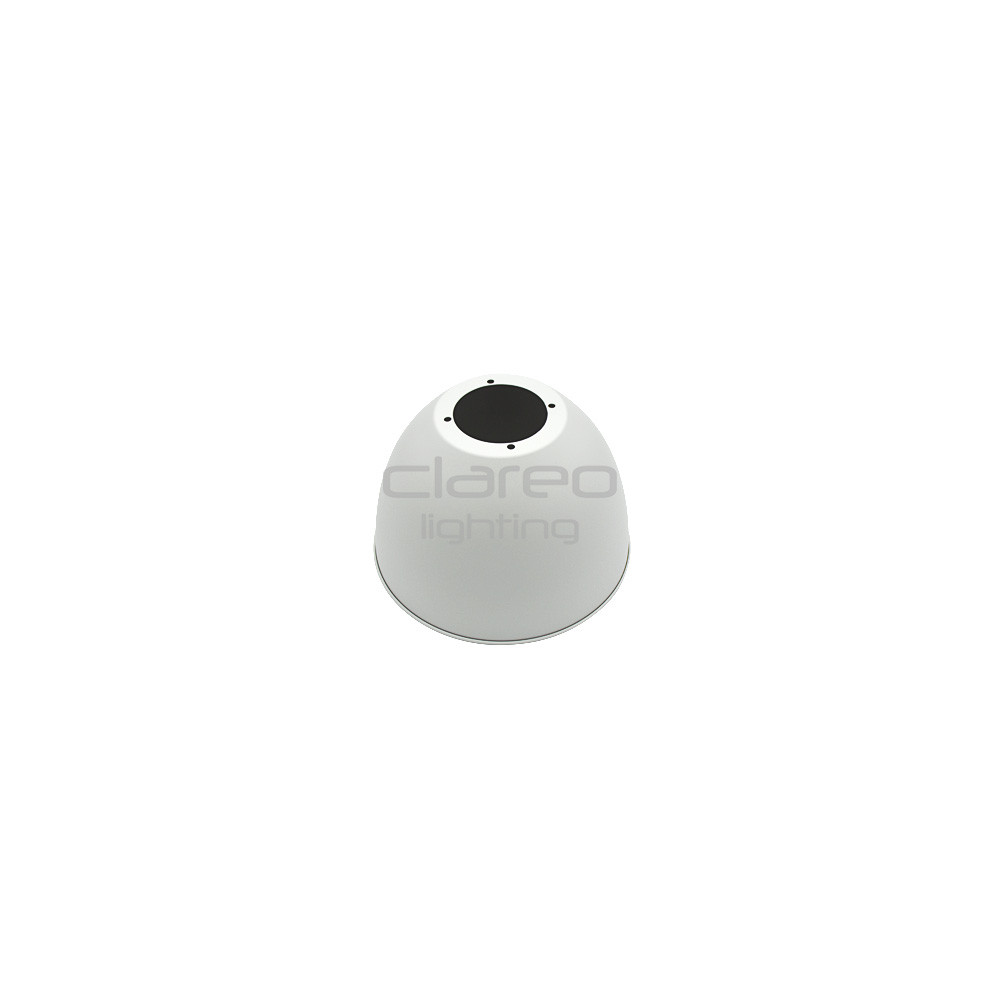 Alu Witte Koepel RAL 9003 en Grijze reflector RAL 7045 voor Eclipse CLAREO DESIGN