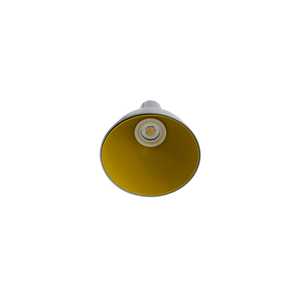 Alu Grijze Koepel RAL 7045 en Honinggele reflector RAL 1005 voor Eclipse CLAREO DESIGN