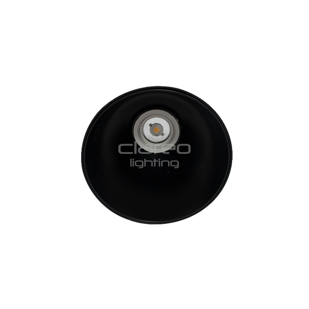 Alu Zwarte Koepel RAL 9005 en Zwarte reflector RAL 9005 voor Eclipse CLAREO DESIGN