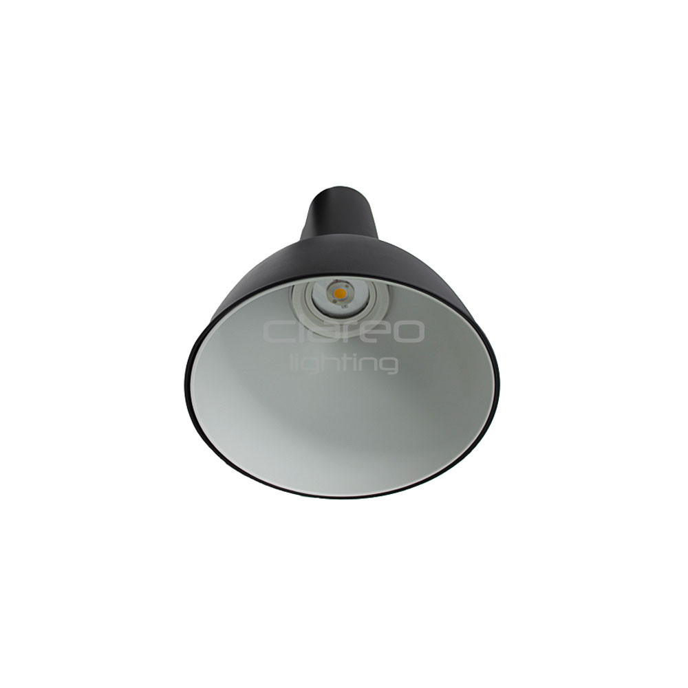Alu Zwarte Koepel RAL 9005 en Witte reflector RAL 9003 voor Eclipse CLAREO DESIGN
