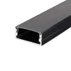 V-TAC Aluminium Aufbau-Profil 24x10 2m START Schwarz Mit Diffusor VT-8108