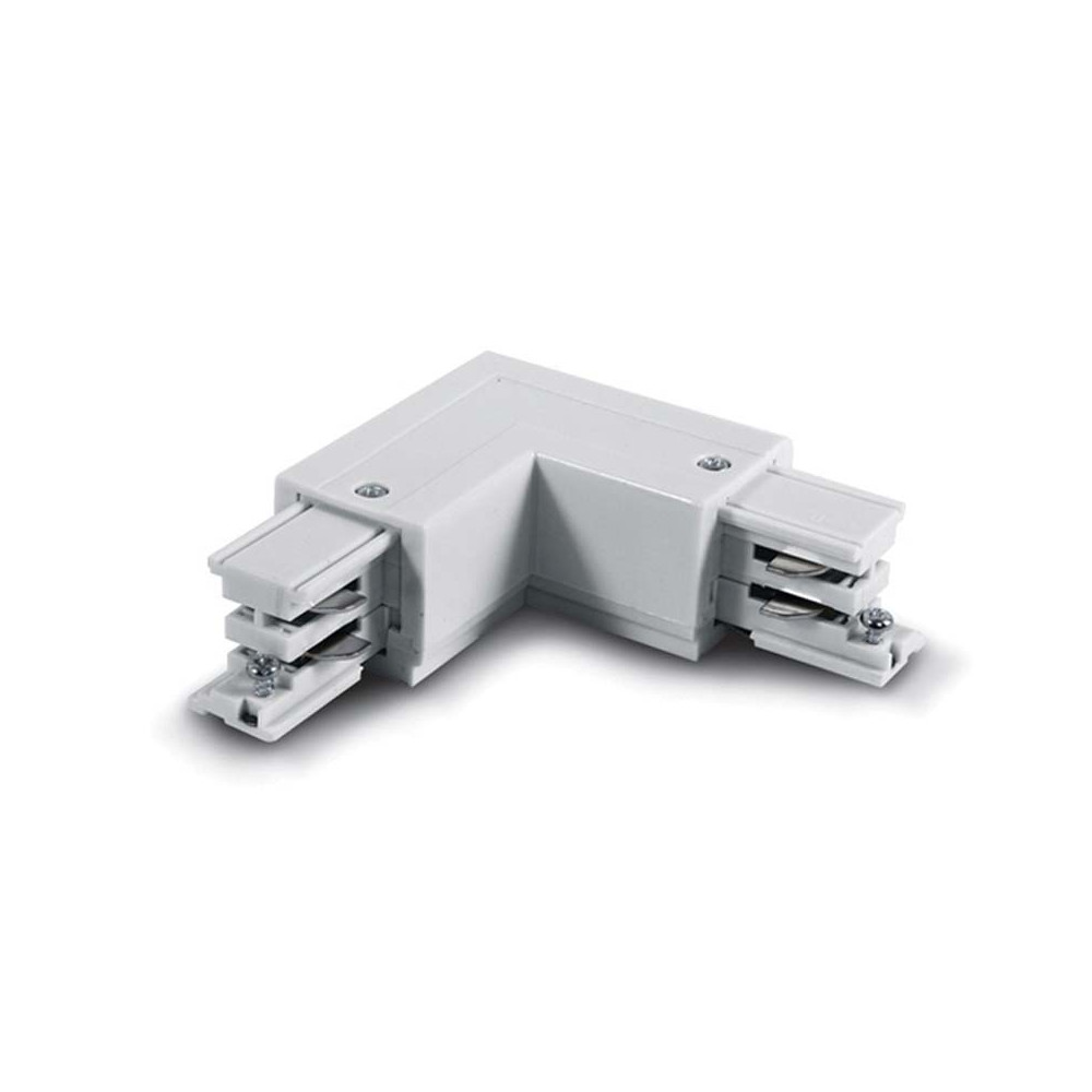 L-vormige Linker Verbinding voor 3-Schakelaar Rail ZAMBELIS DESIGN Wit