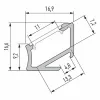 Profilé Alu d'angle CLAREO 17x17 2m ADVANCE