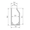 Aluminum Profile for CLAREO 33x17 2m ADVANCE glass plate